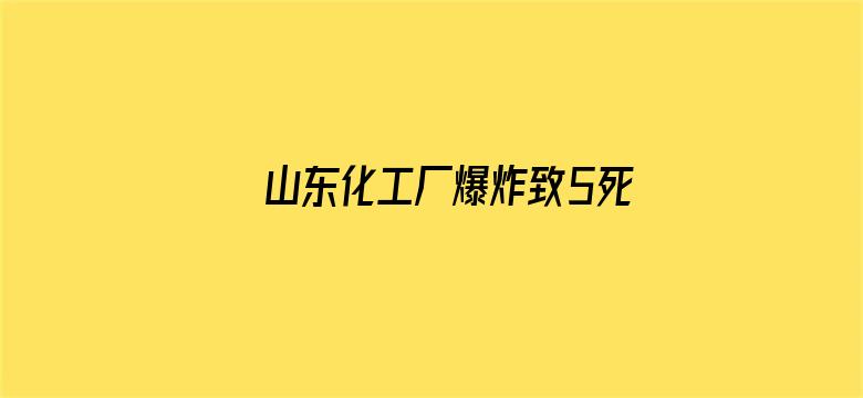 山东化工厂爆炸致5死 原因初步查明